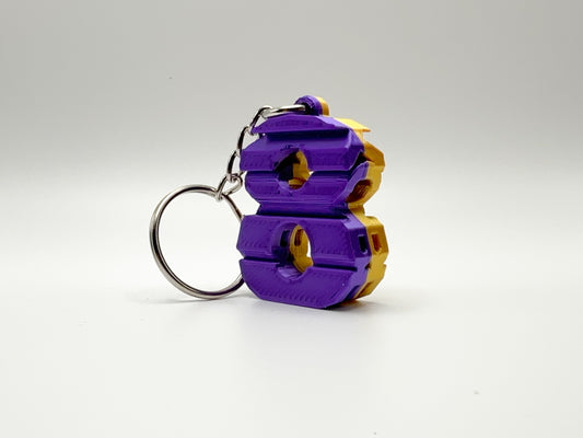 Cool and Unique Kobe Bryant #8 Keychain (3D Printed)