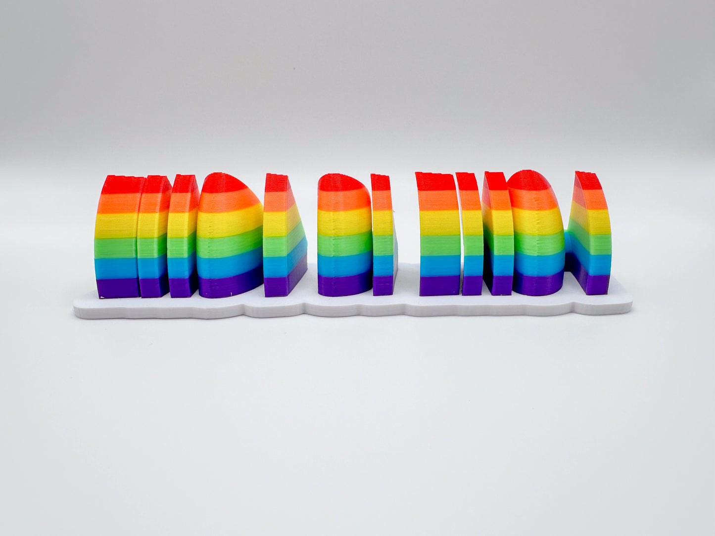 LGBTQ Rainbow Pride 3D Desk Sign (Love is Love)