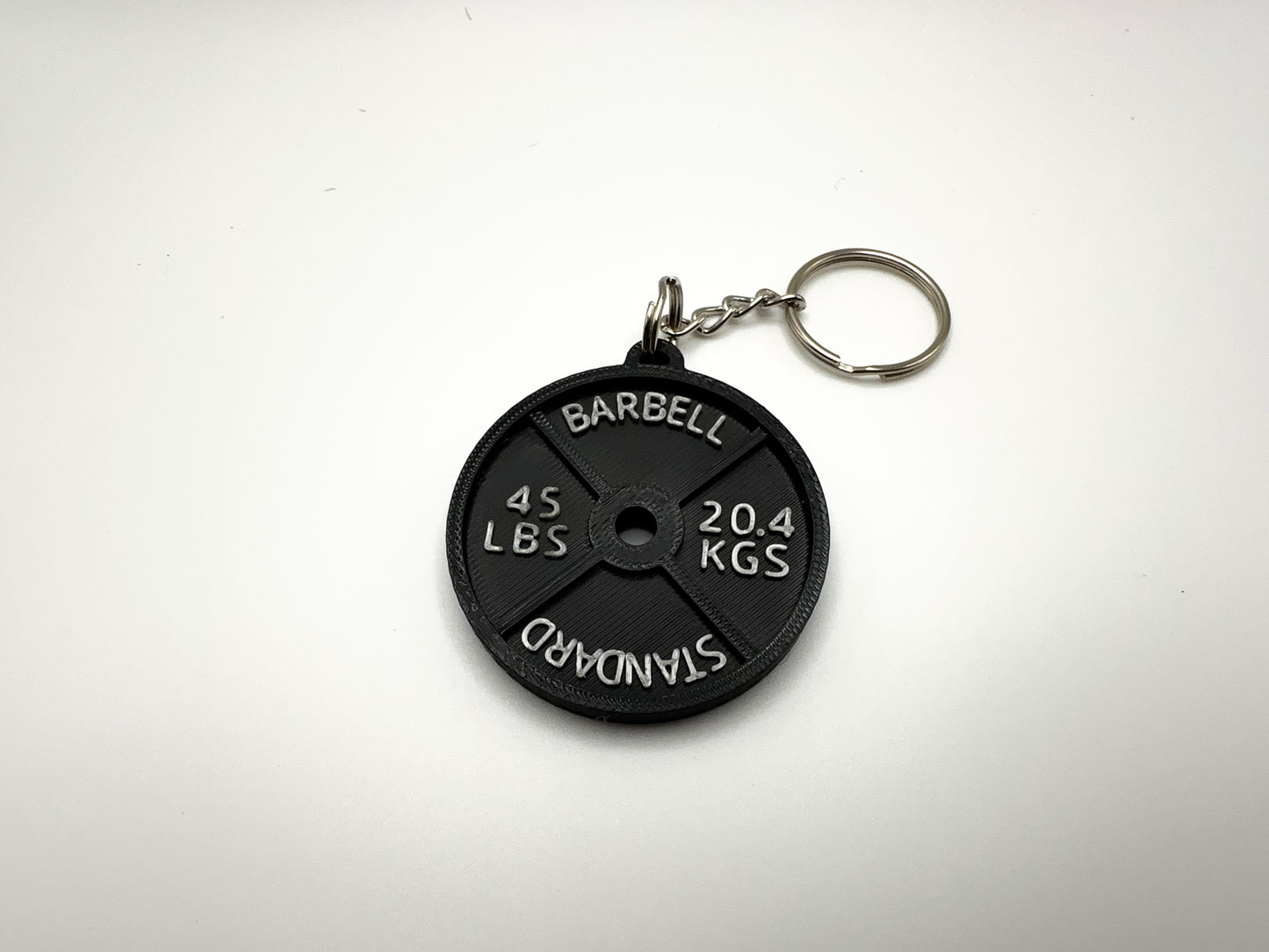 45 Pound Gym Plate Keychain (3D Printed)