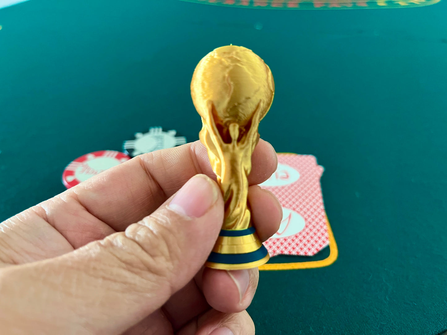 World Cup Trophy Poker Card and Chip Protector (3D Printed)