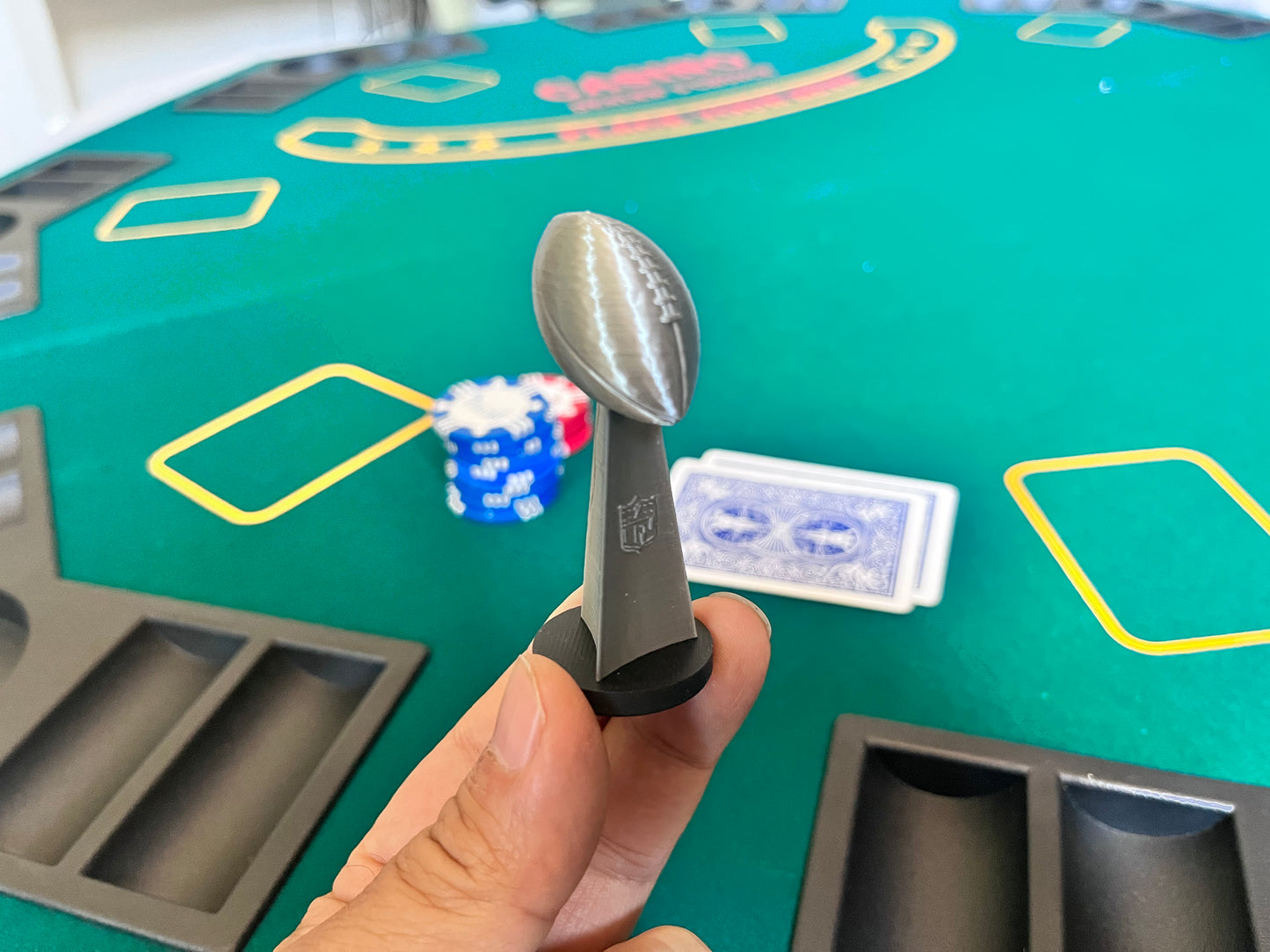 Lombardi Trophy Poker Card and Chip Protector (3D Printed)