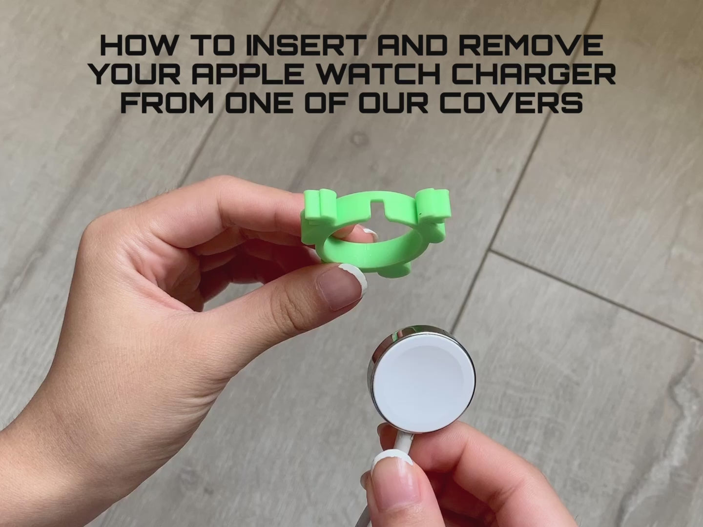 Video demonstrating how to put on and remove the charger cover