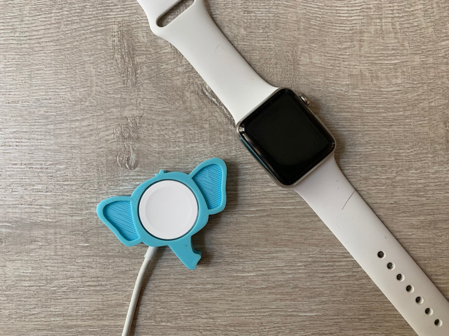 Cute Elephant Skin/Cover for Apple Watch Charger