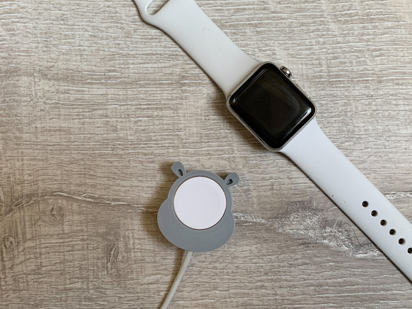 Cute Hippo Skin/Cover for Apple Watch Charger