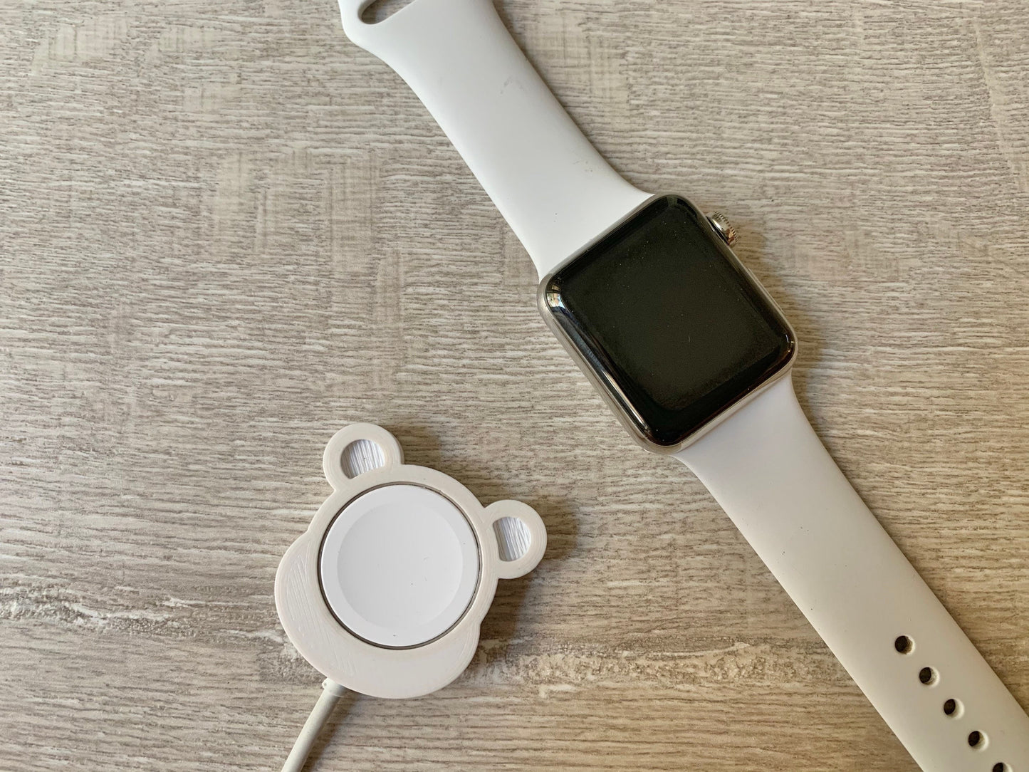 Cute Bear Skin/Cover for Apple Watch Charger (Panda Bear, Polar Bear, Grizzly Bear)