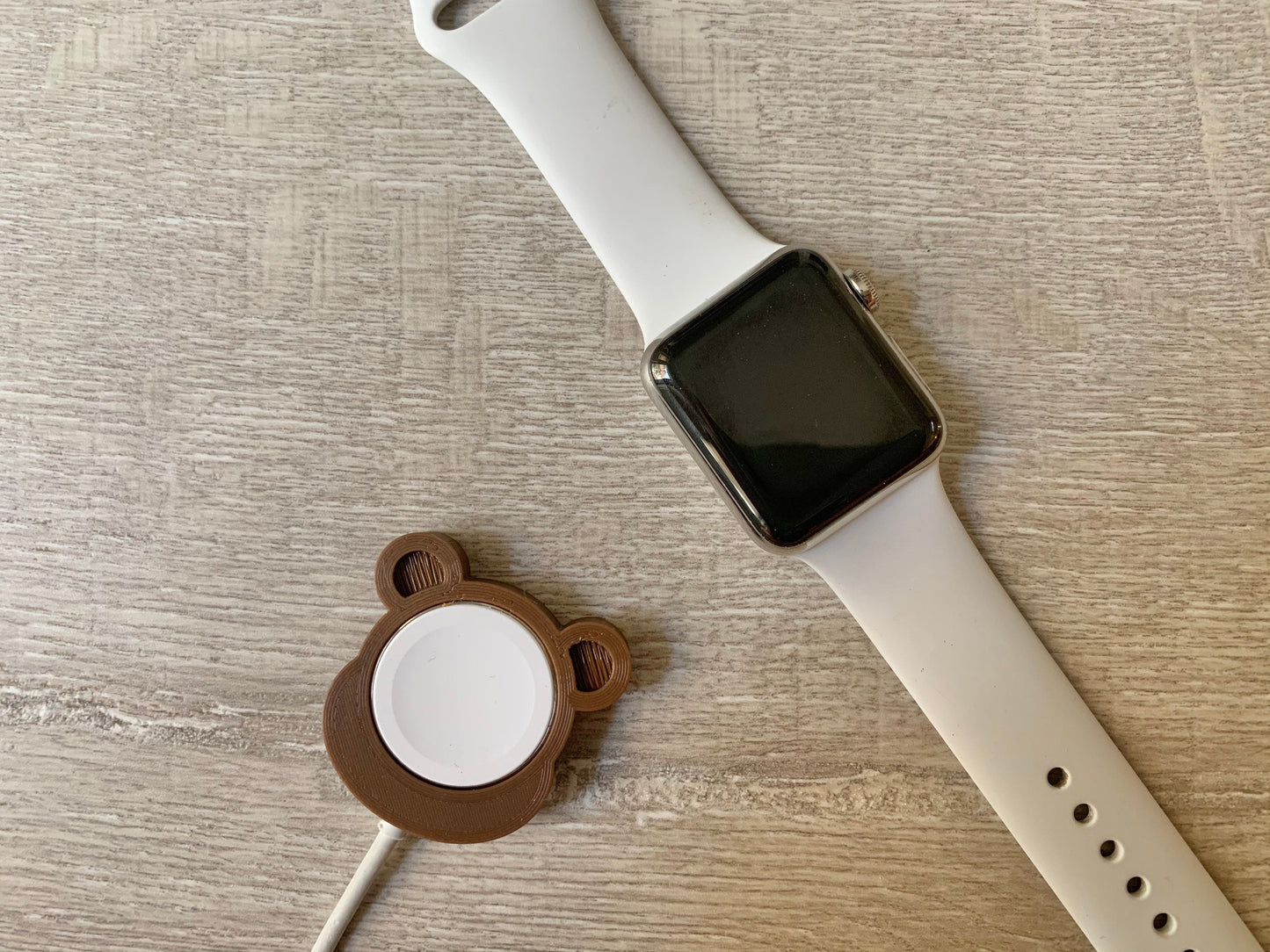 Cute Bear Skin/Cover for Apple Watch Charger (Panda Bear, Polar Bear, Grizzly Bear)