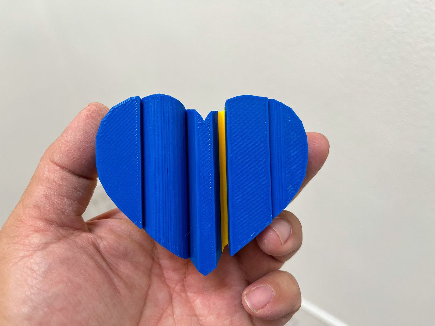 Peace in Ukraine 3D Printed Heart Sculpture