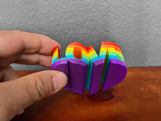 LGBTQ Rainbow Pride Love Heart Sculpture