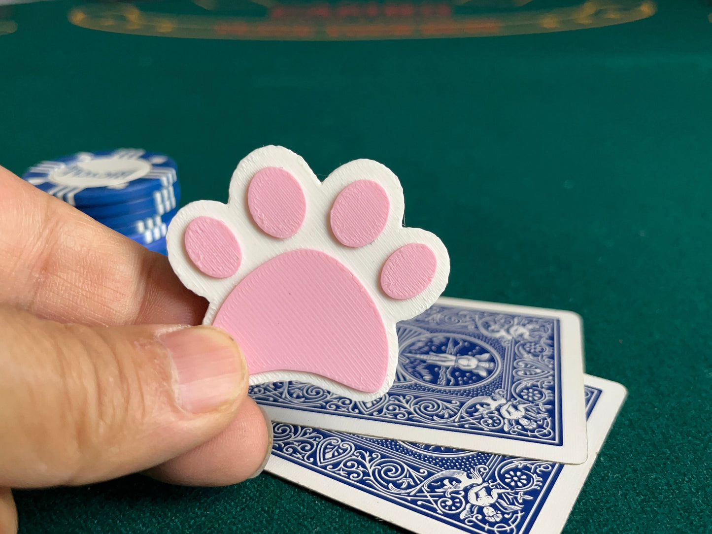 Cute Cat Paw Poker Card and Chip Protector