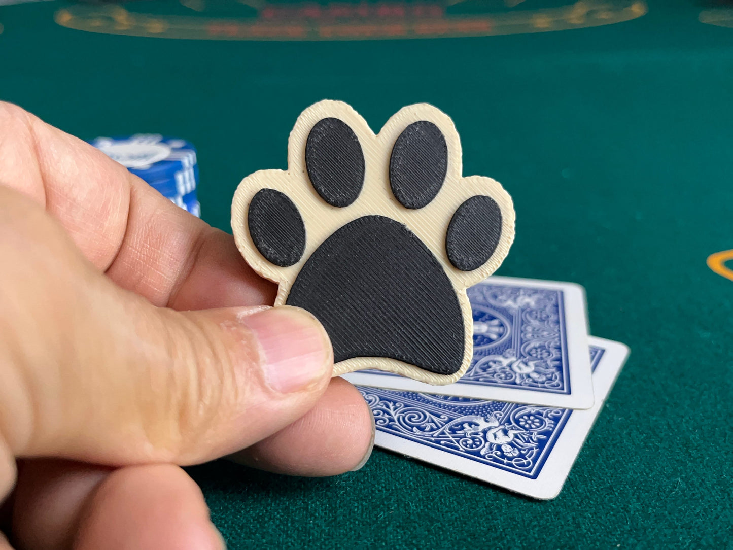 Cute Dog Paw Poker Card and Chip Protector