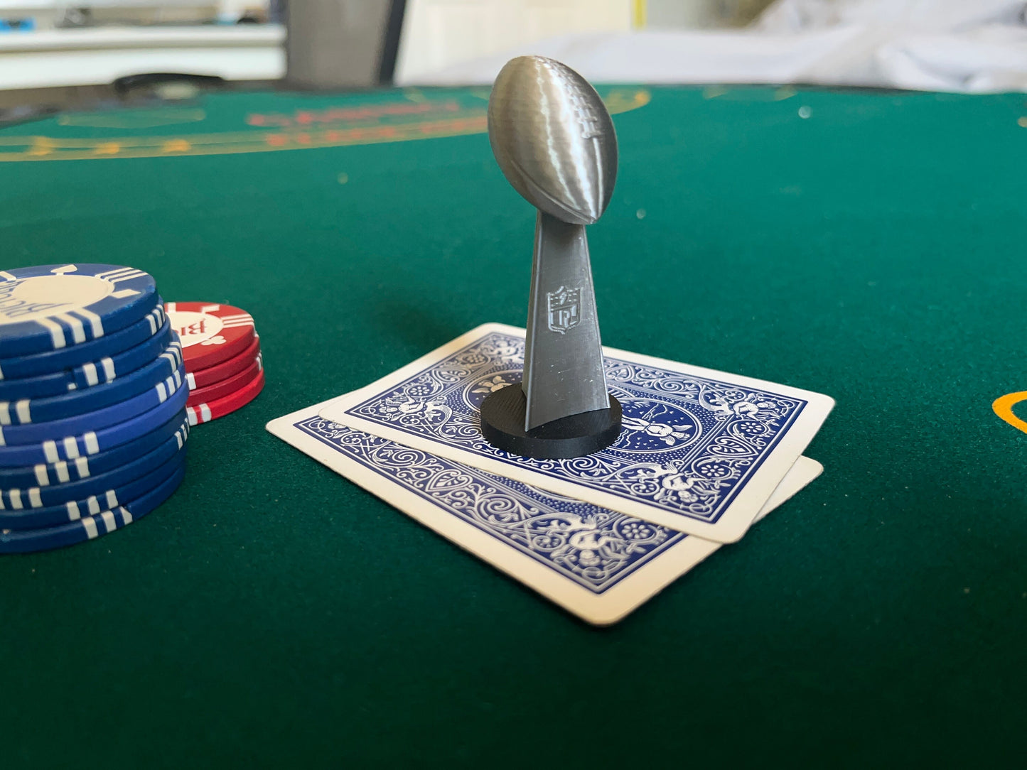 Lombardi Trophy Poker Card and Chip Protector (3D Printed)