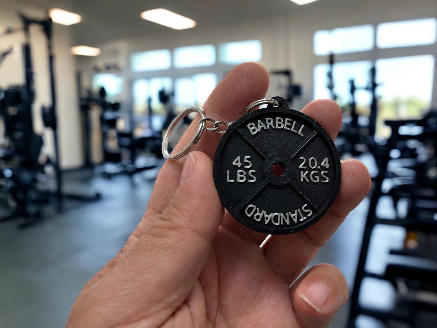 45 Pound Gym Plate Keychain (3D Printed)