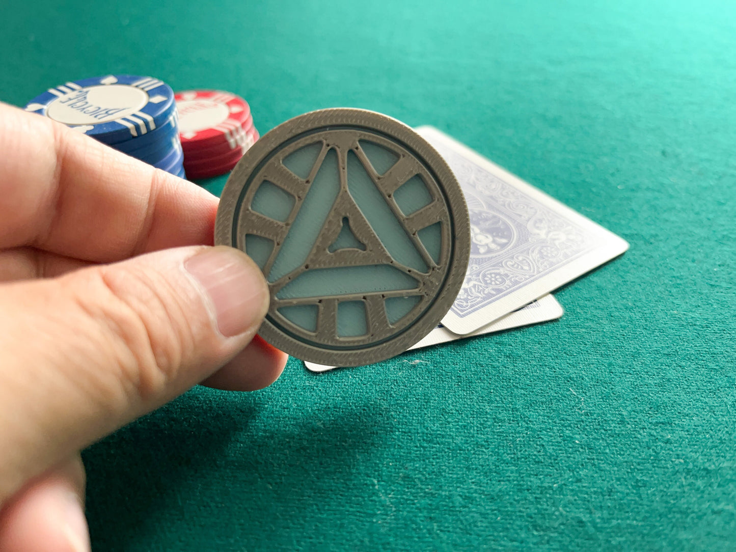 Arc Reactor Poker Card and Chip Protector